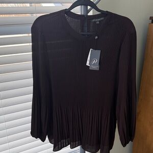 Adrianna Papell Brown Blouse, NWT, XL
